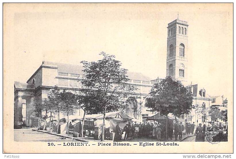 29 - LORIENT : Place Bisson - Eglise St Louis - CPA - Finistère - Lorient
