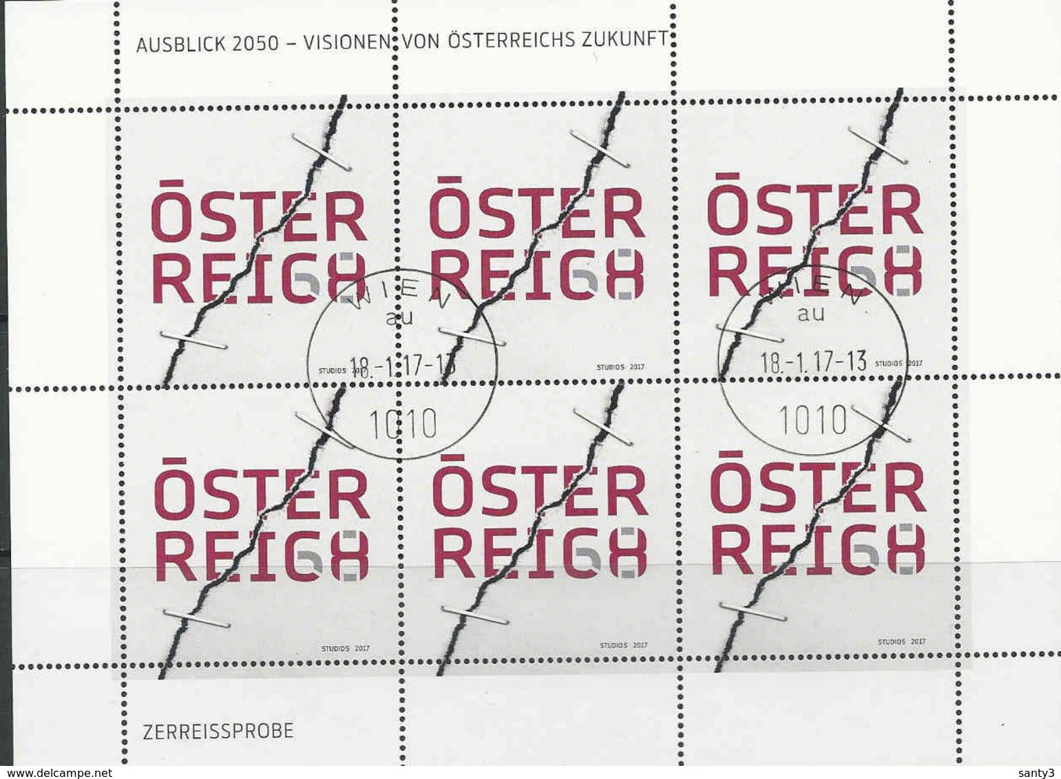 Oostenrijk, Mi 3322 Jaar 2017, Kleinbogen,  Prachtig Gestempeld, Zie Scan - Blocks & Kleinbögen