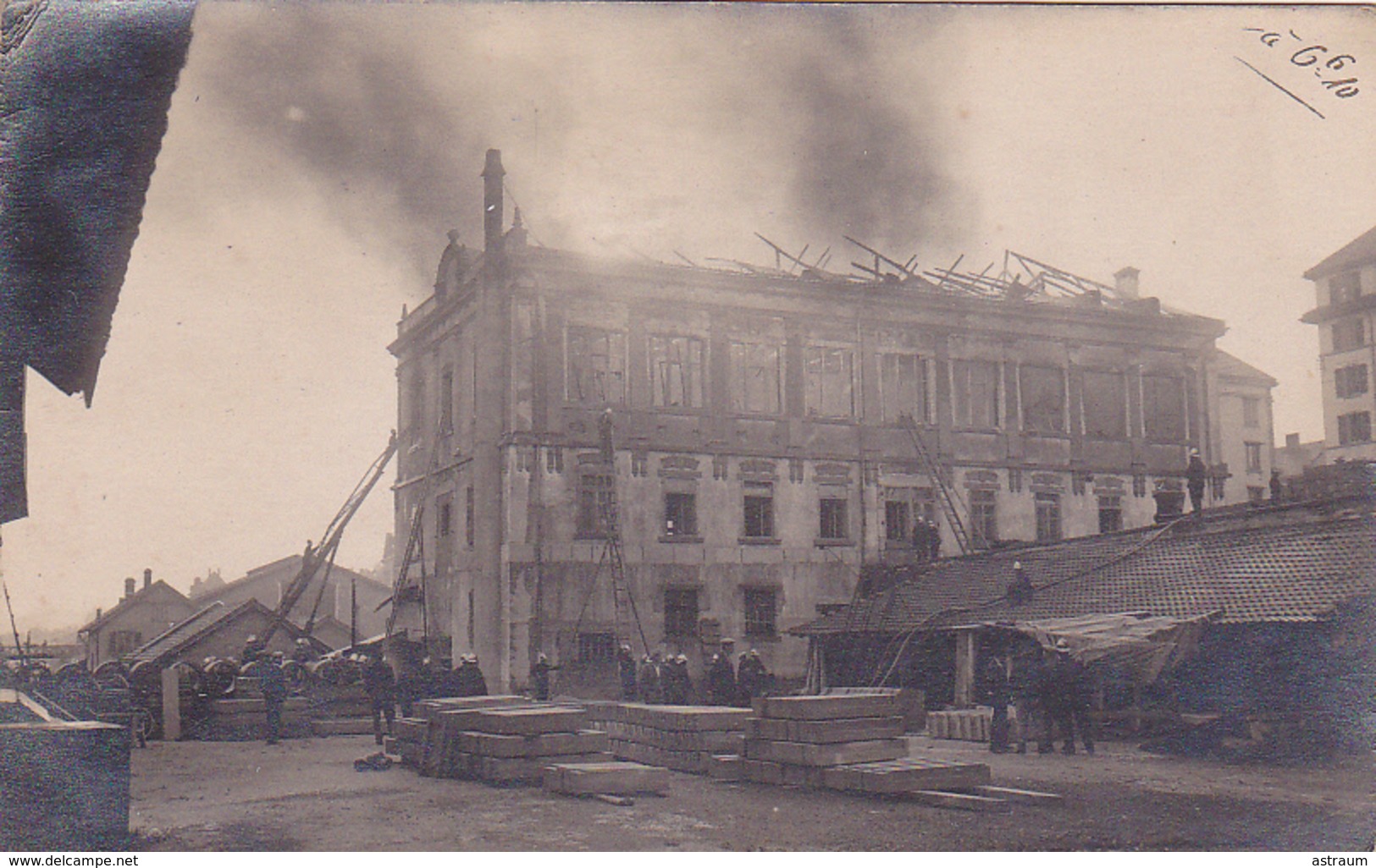 Cpa ( Carte Photo)-sui-La Chaux De Fonds-incendie A 6 H10-année ?photo Toco /taco? - La Chaux-de-Fonds