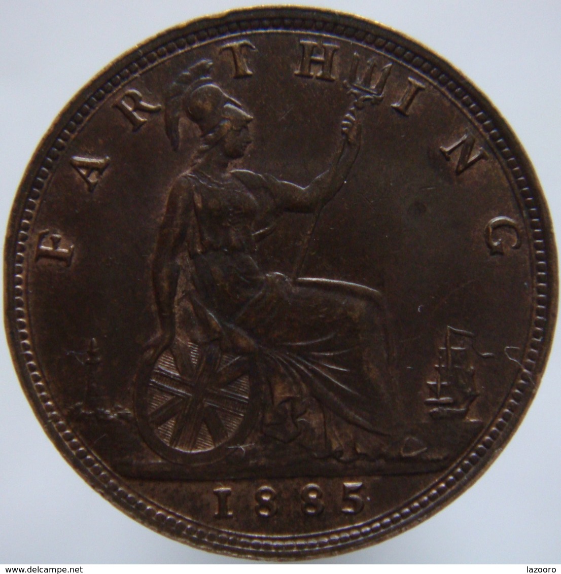 LaZooRo: UK Great Britain Farthing 1885 UNC - B. 1 Farthing