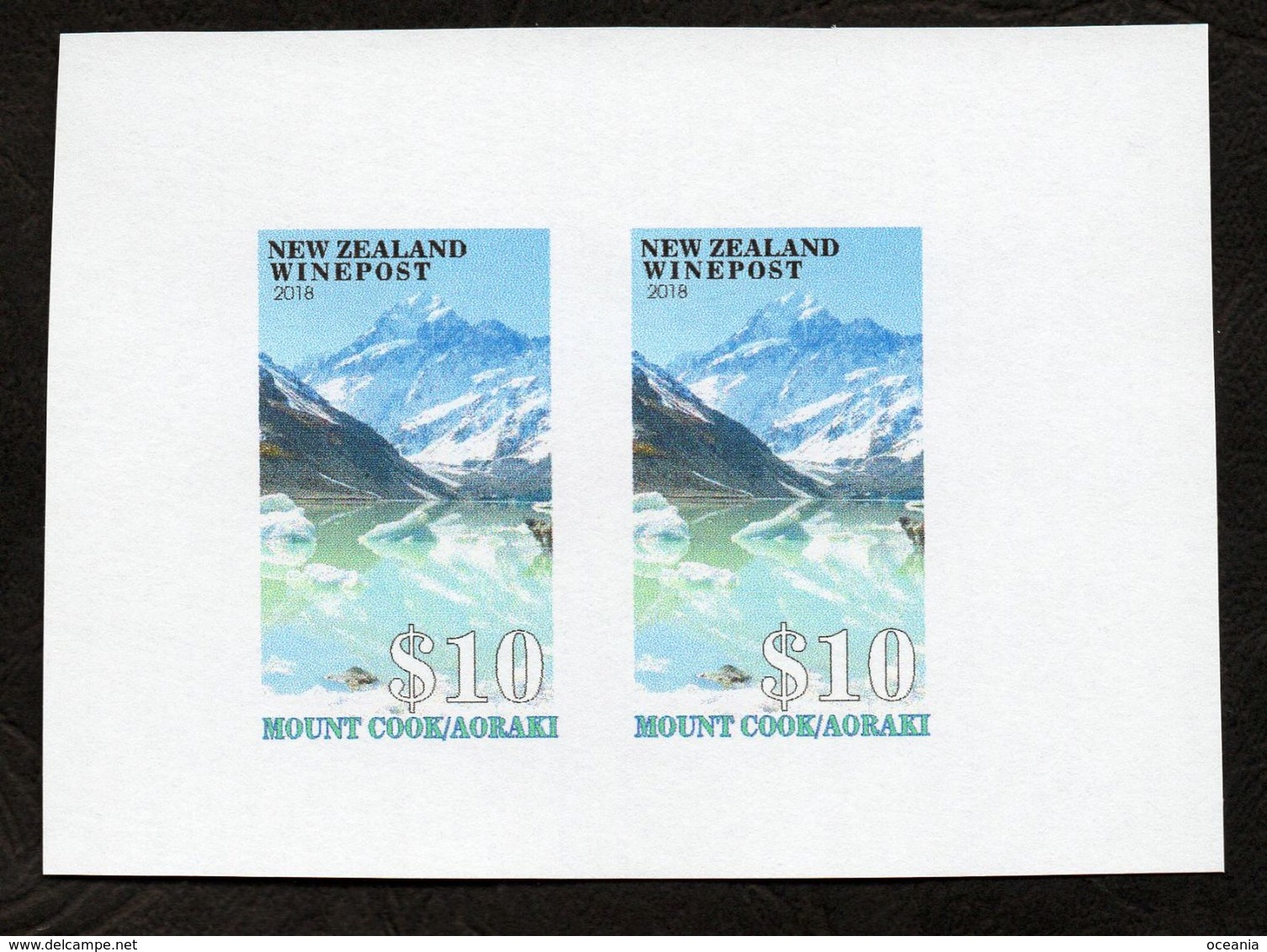 New Zealand Wine Post Corrected Proof Printing 'Aoraki' - Other & Unclassified