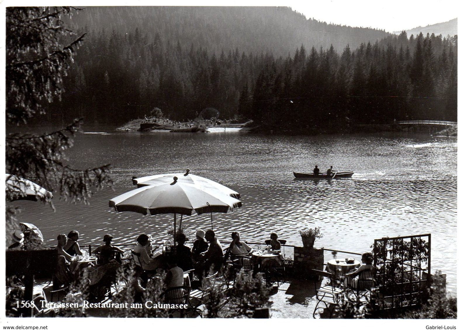 Terrassen - Restaurant Am Caumasee - Flims (carte Grand Format 10X15 Cm) - Flims