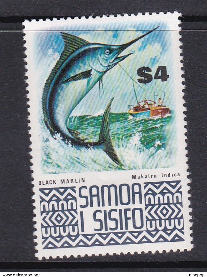 Samoa SG 399b 1974 Marine Life,Black Marlin, Mint Never Hinged - Samoa