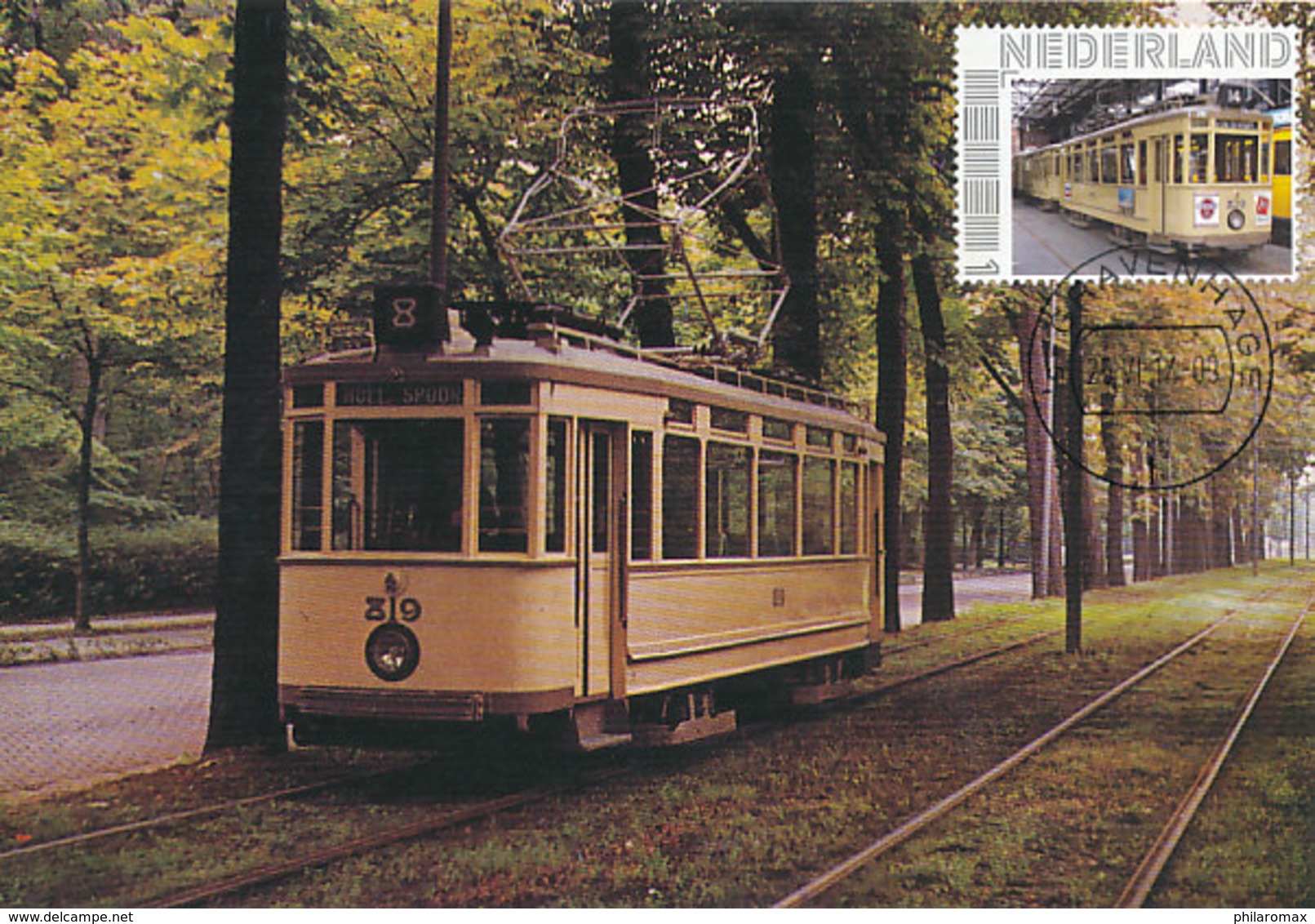 D33112 CARTE MAXIMUM CARD 2014 NETHERLANDS - HISTORIC TRAM PUBLIC TRANSPORT HTM THE HAGUE MOTOR VEHICLE 819 CP ORIGINAL - Tram