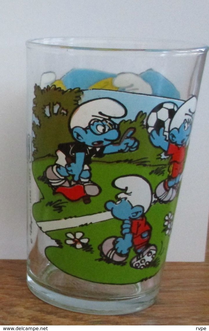 Ancien Verre à Moutarde  SCHTROUMPFS  1990 - Autres & Non Classés