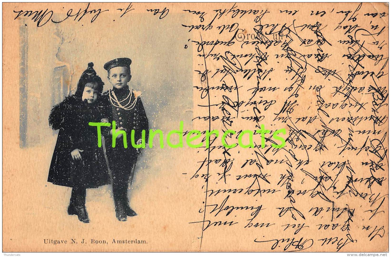 CPA LITHO 1899 GROET UIT TILBURG ( NAAR OOSTERHOUT ) UITGAVE N J BOON AMSTERDAM UNIFORM SOLDAAT SOLDAT ( PLOOITJE HOEK ) - Tilburg