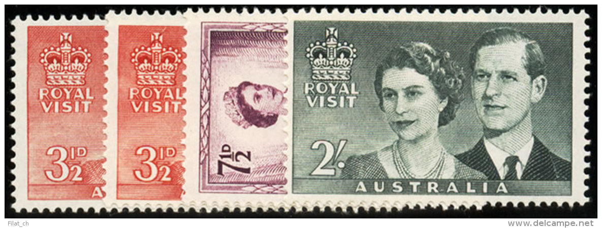 AUSTRALIA 1954 ROYAL VISIT INCL 3&frac12;D WITH RE-ENTRY - Other & Unclassified