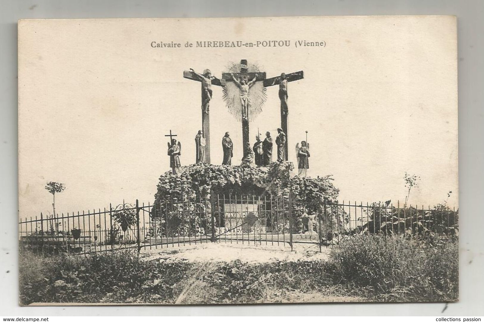 Cp , 86 , Calvaire De MIREBEAU EN POITOU , Vienne , Voyagée 1917 , F.M. - Mirebeau