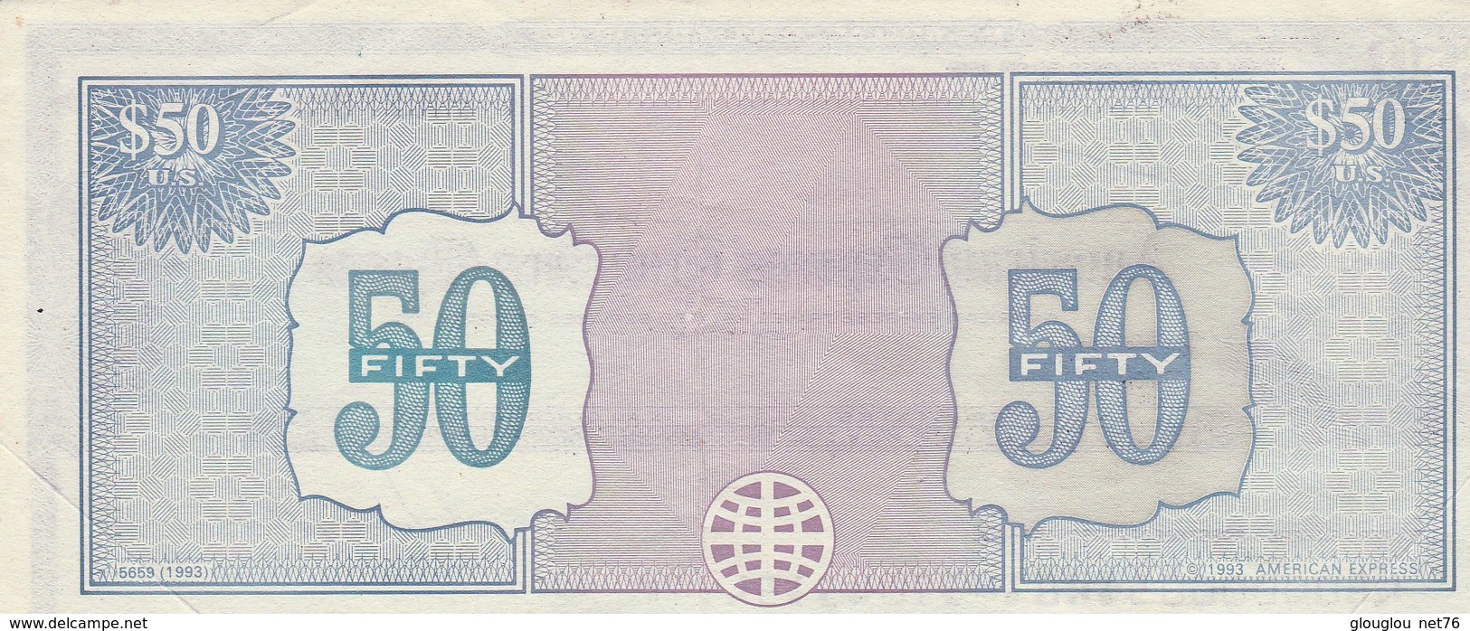 US DOLLAR TRAVELERS CHEQUE   50 - Chèques & Chèques De Voyage