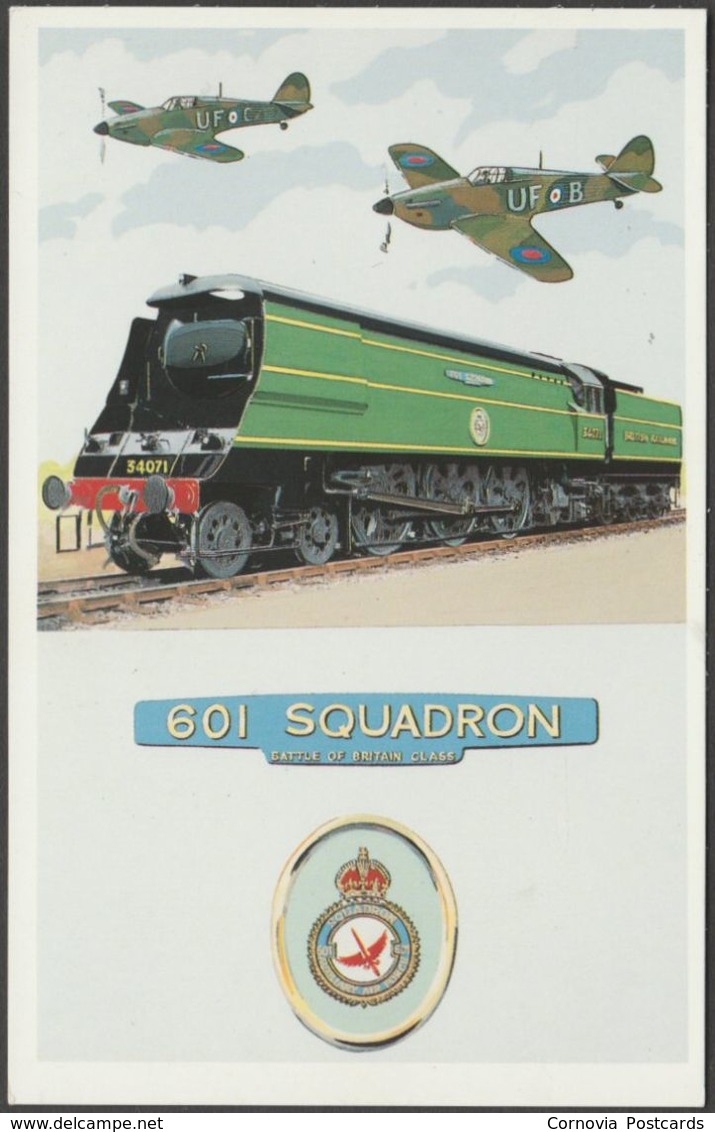 British Railways Battle Of Britain Class No 34071 '601 Squadron' - Dalkeith Postcard - Treinen