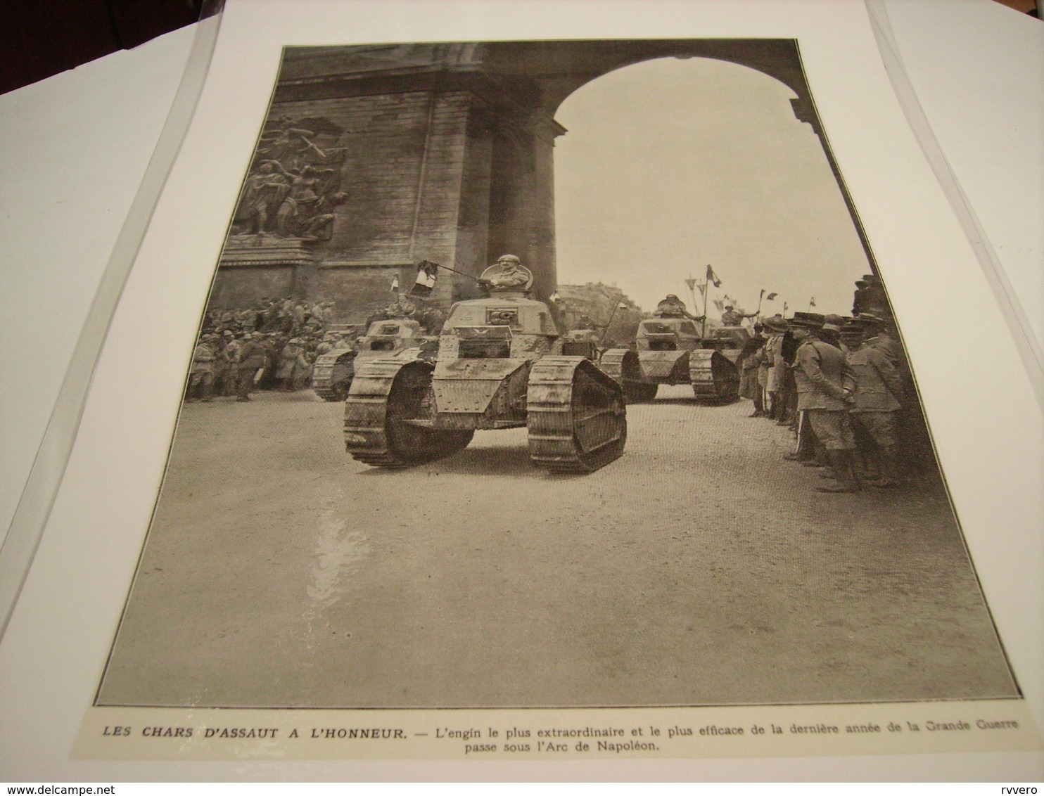 AFFICHE PHOTO CHAR D ASSAUT A L HONNEUR 1919 - Autres & Non Classés