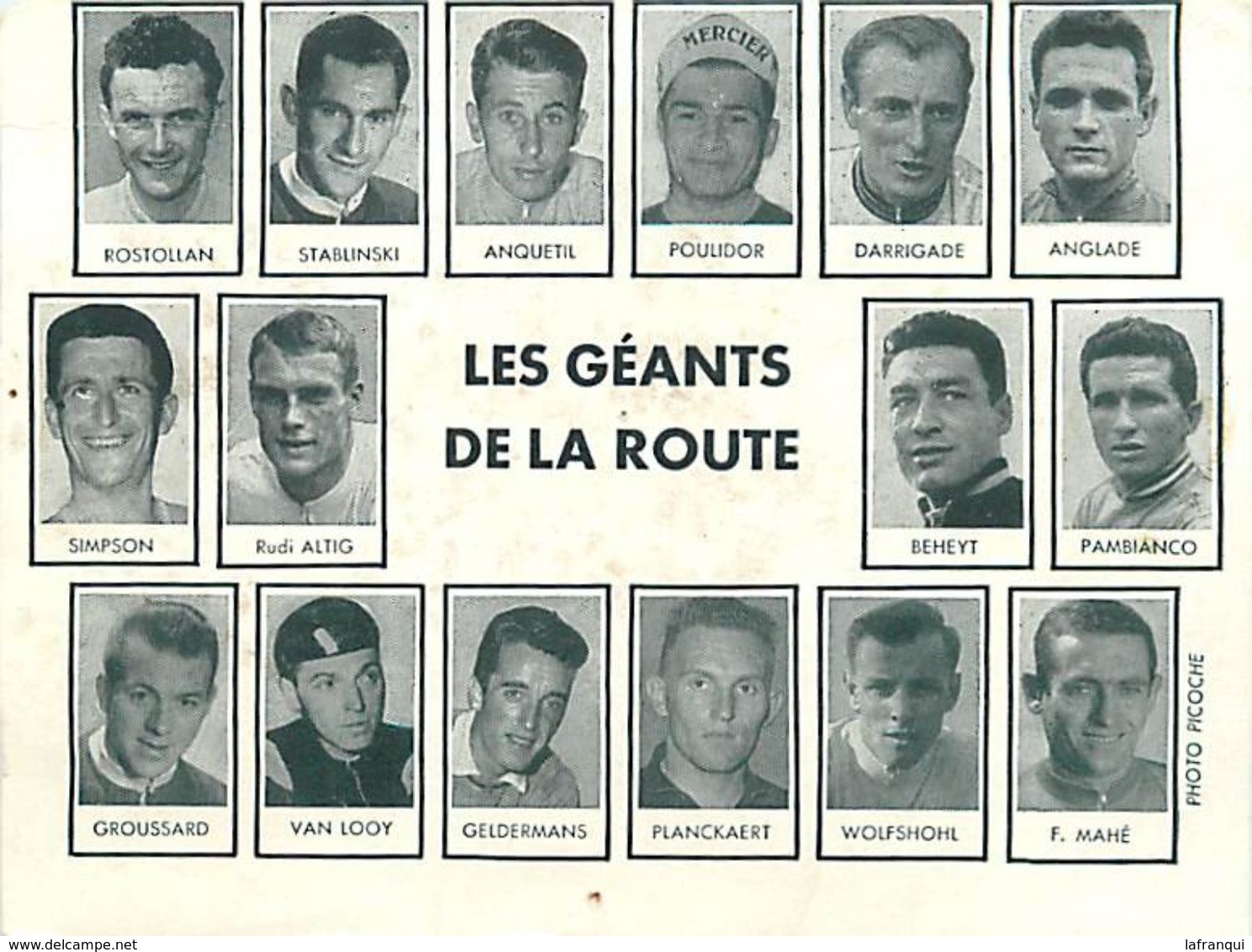 Ref W270- Cyclisme -coureurs Cyclistes -les Geants De La Route -multivues -anquetil -poulidor -stablinski -etc --- - Ciclismo