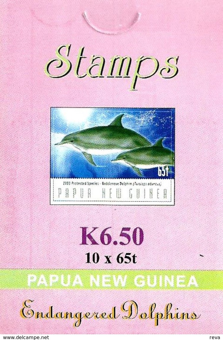 PAPUA NEW GUINEA DOLPHINS ANIMAL 65 TOEA BOOKLET OF 10 MINT 2003 SG? READ DESCRIPTION  !! - Papúa Nueva Guinea