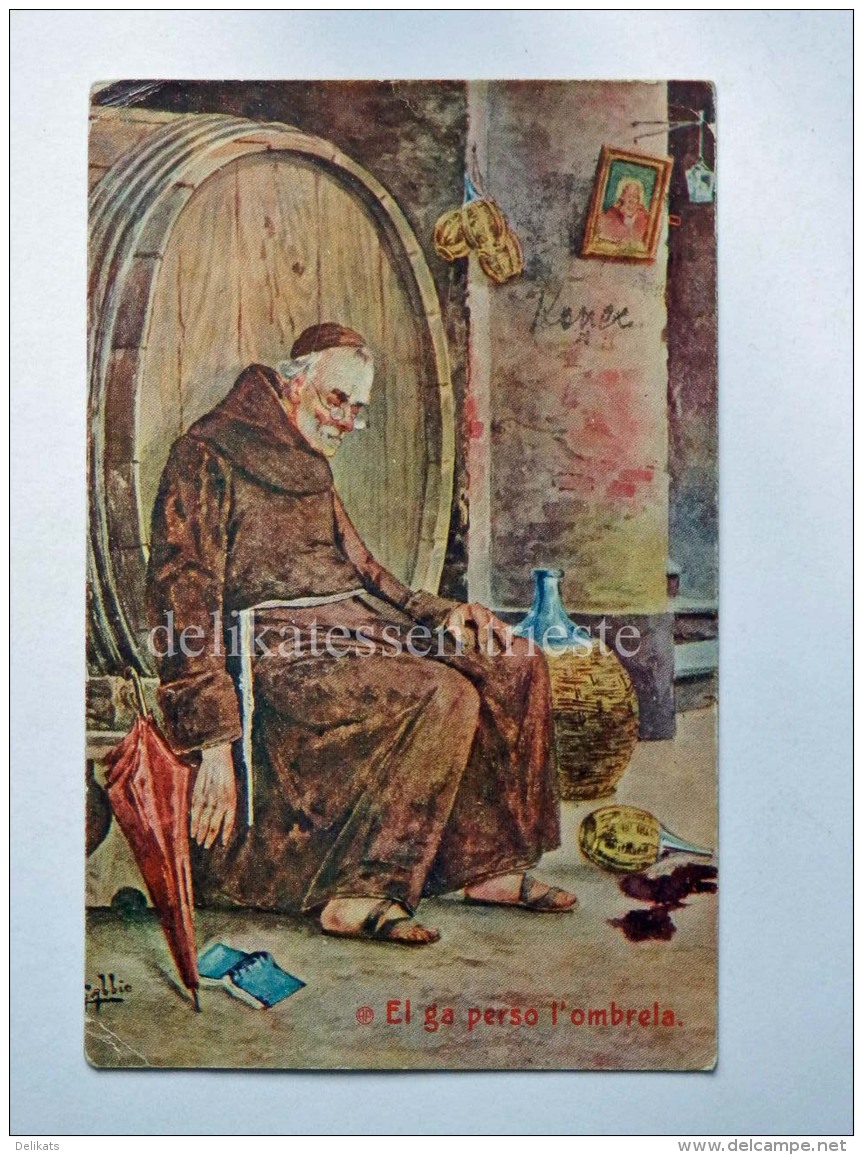 FRATI Frate Vecchia Cartolina Umoristica Anticlericale AK Old Postcard 2 - Humor