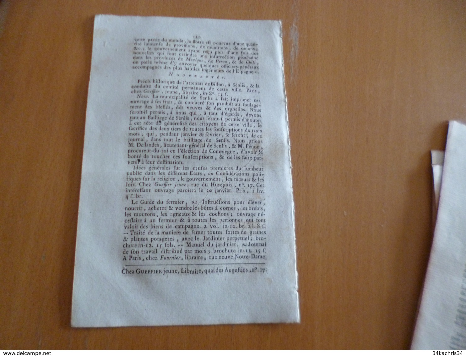 Courrier Français N°15  Assemblée Nationale 15/01/1790 Révolution Livre Rouge, Pensions, Marine, Départements - Décrets & Lois