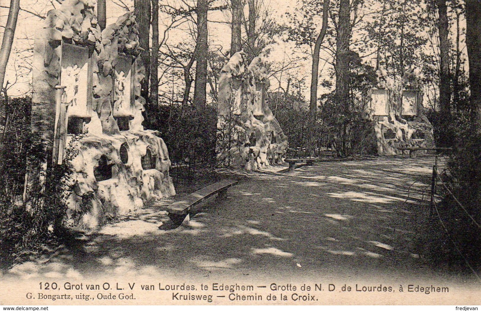 Edeghem - Grot Van O.L.V. Van Lourdes - Kruisweg - Chemin De La Croix - 1910 - Edegem