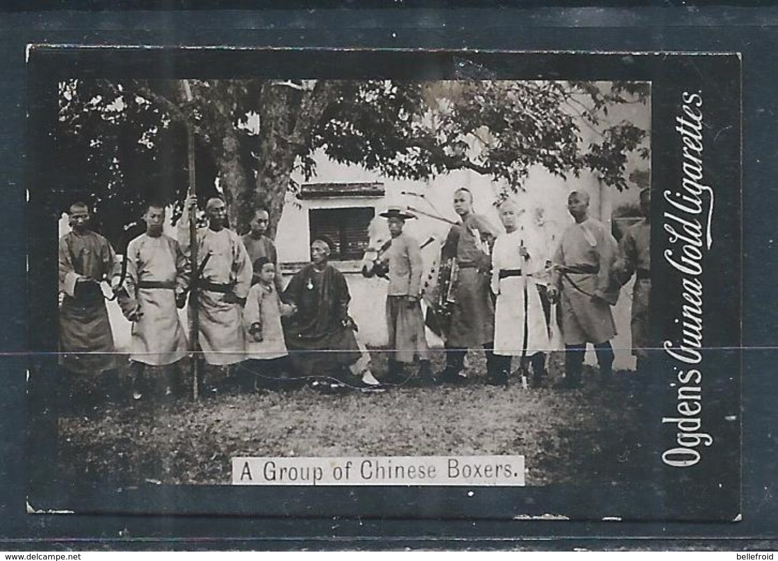 1900 BOXER UPRISING Photographic Card -A GROUP OF CHINESE BOXERS - Lettres & Documents