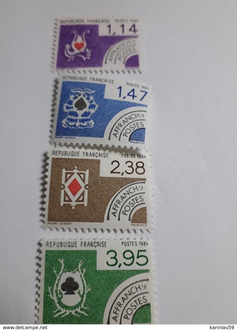 Timbre France  Preoblitérés LOT De N° 182**-183**-184**-185** Neufs 1984 - Unused Stamps