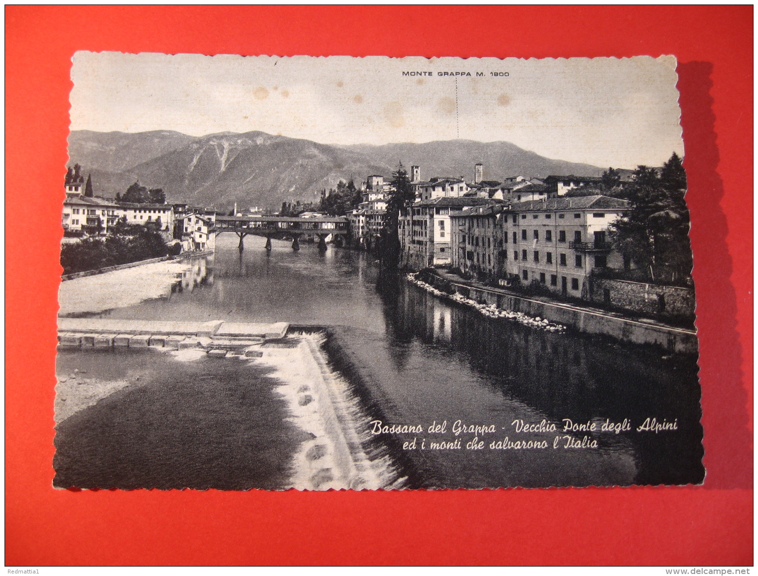 CARTOLINA  BASSANO DEL GRAPPA  VECCHIO PONTE DEGLI ALPINI     D -  952 - Vicenza