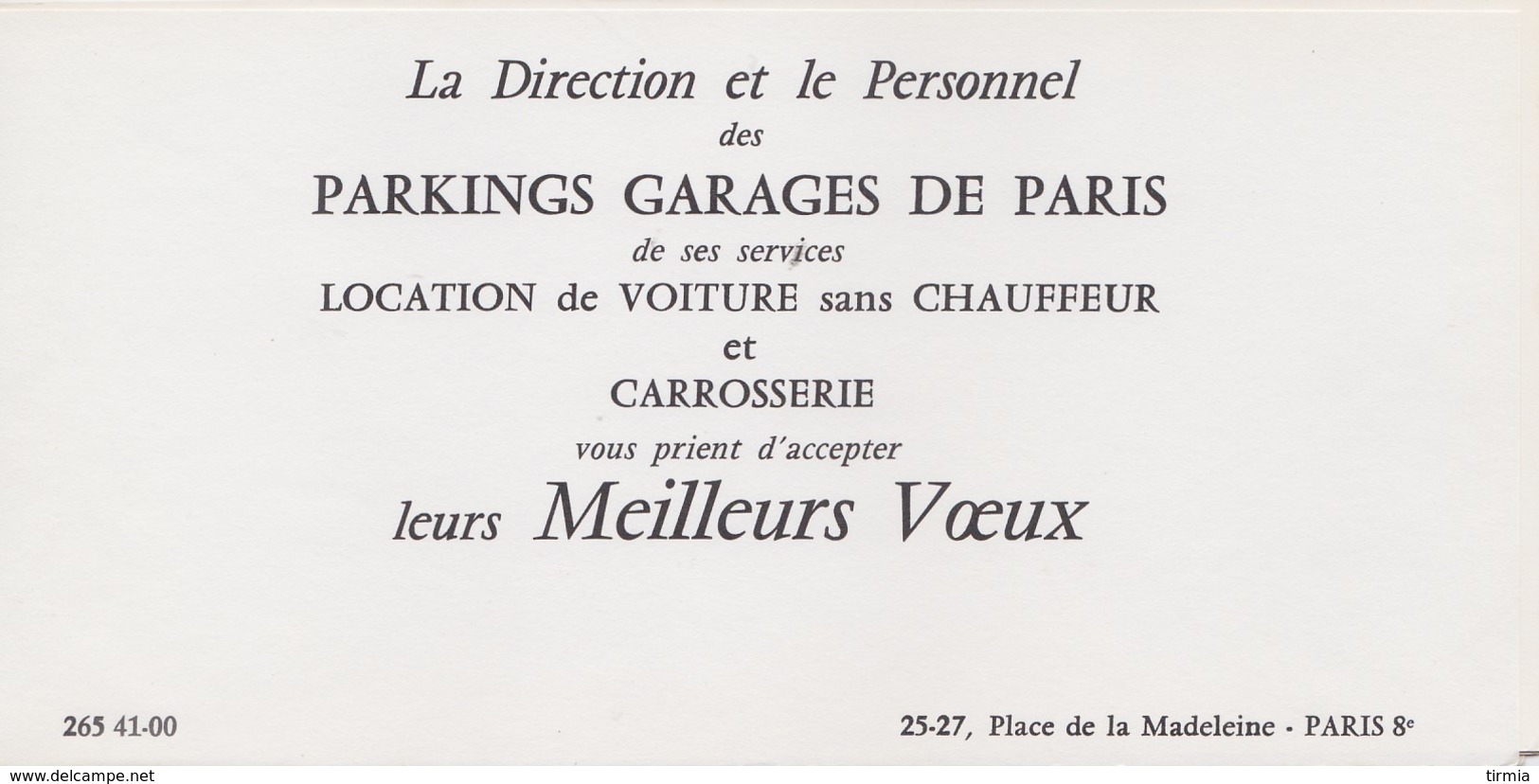 Parkings Garages De Paris - Publicité