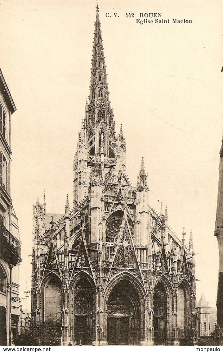 76. CPA. Seine Maritime. Rouen. Eglise Saint-Maclou - Rouen