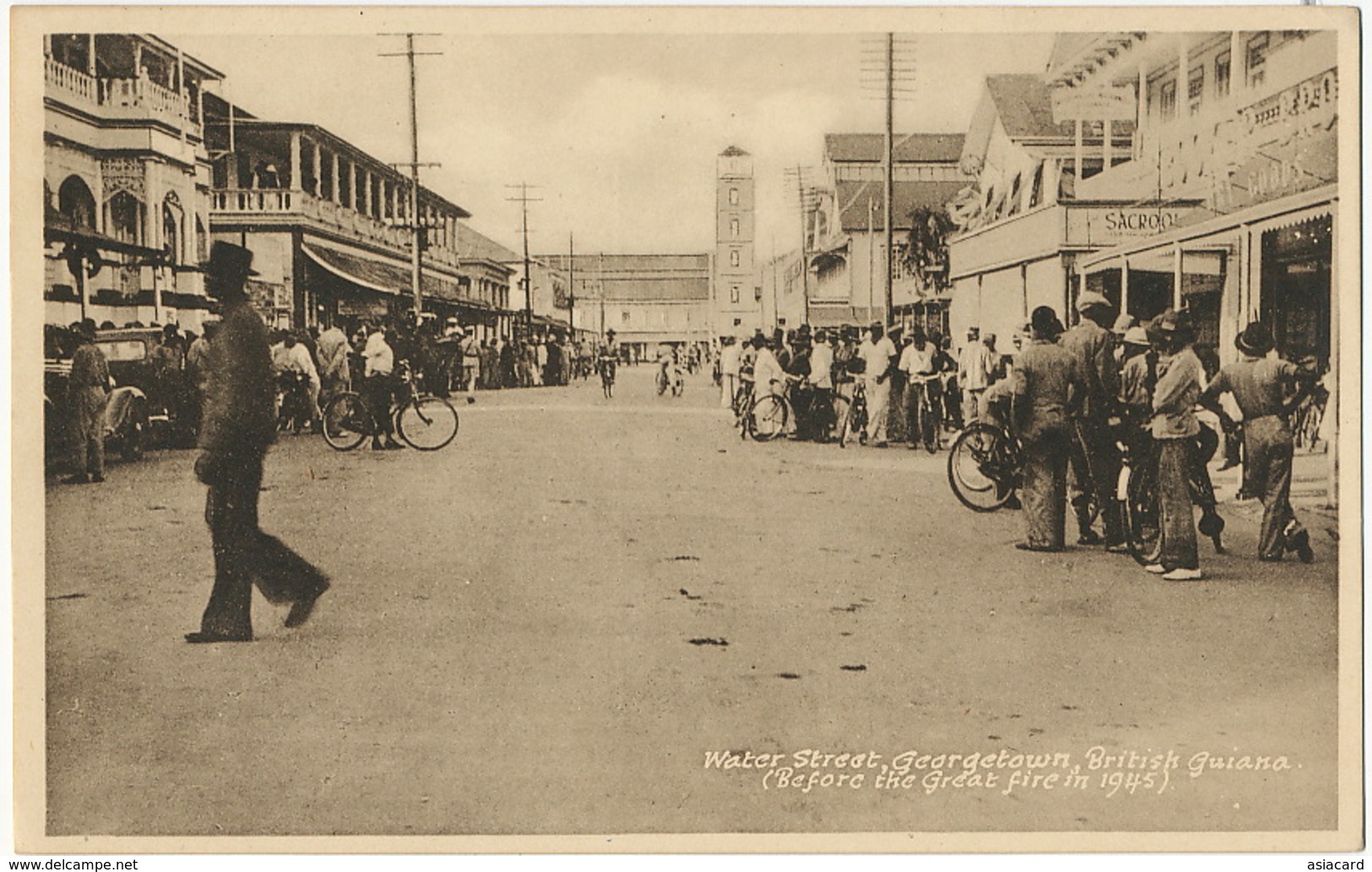 British Guiana  Georgetown  Water St. Before The Great Fire In 1945 - Autres & Non Classés