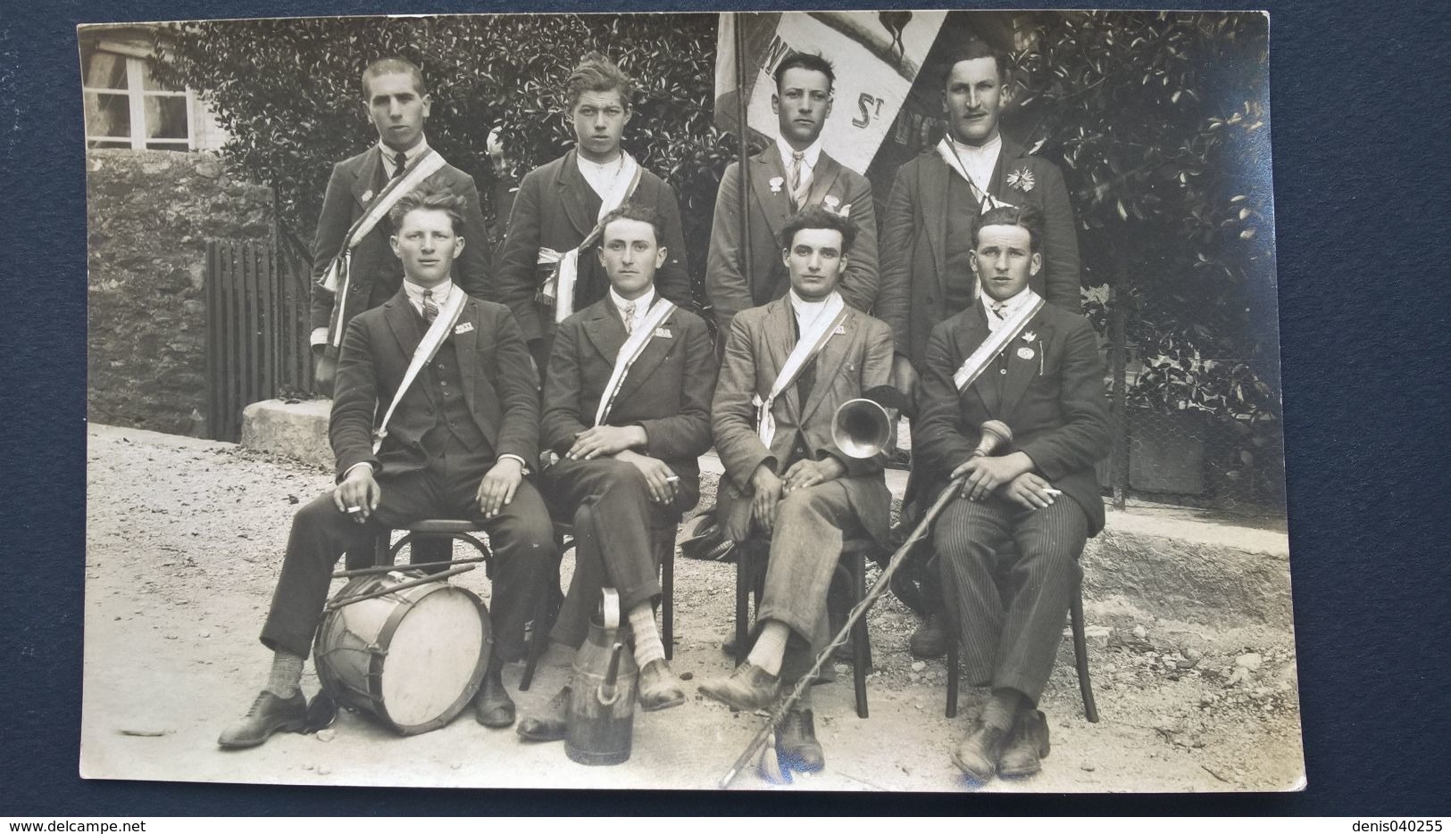 Carte Photo Ancienne  Groupe De St Victor Ardeche - Autres & Non Classés