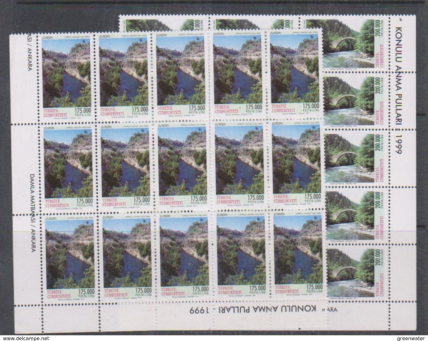 Europa Cept 1999 Turkey 2v 15x ** Mnh (F6974) - 1999