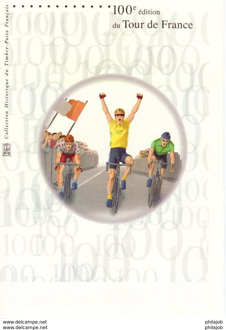 " 100ème TOUR DE FRANCE " Sur Document Philatélique Officiel 1er Jour De 4 Pages De 2013. N° YT F4755 Parfait état ! - Ciclismo