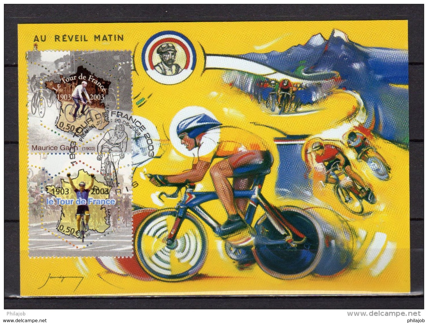 FRANCE 2003 : Carte Maximum " 100 ANS DU TOUR DE FRANCE " N°YT 3582 3583. Parfait état. CM - Ciclismo