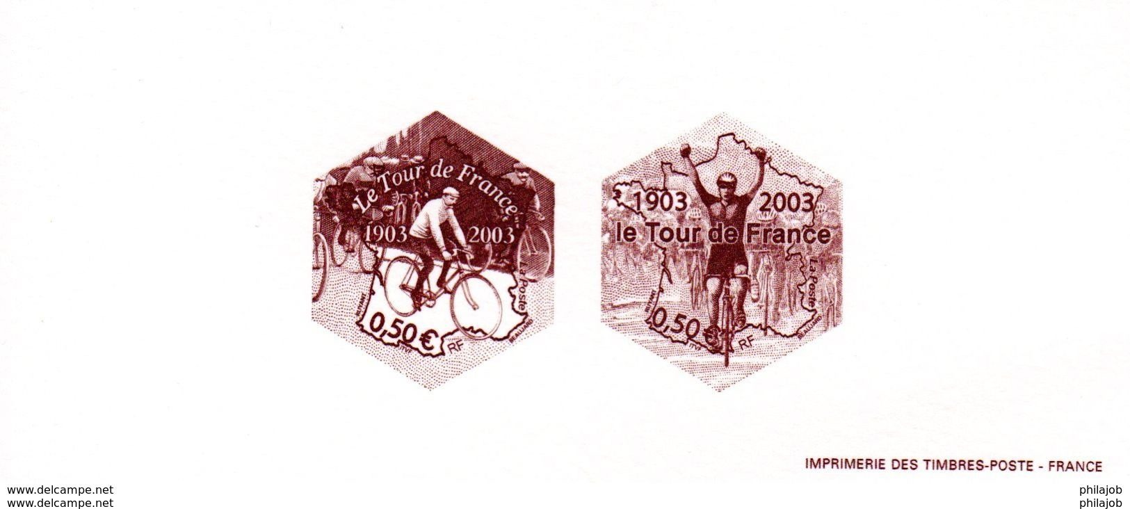 FRANCE 2003 : LOT " 100 ANS DU TOUR DE FRANCE ". N° YT 3582 3583. Voir Les 4 Scans. - Ciclismo