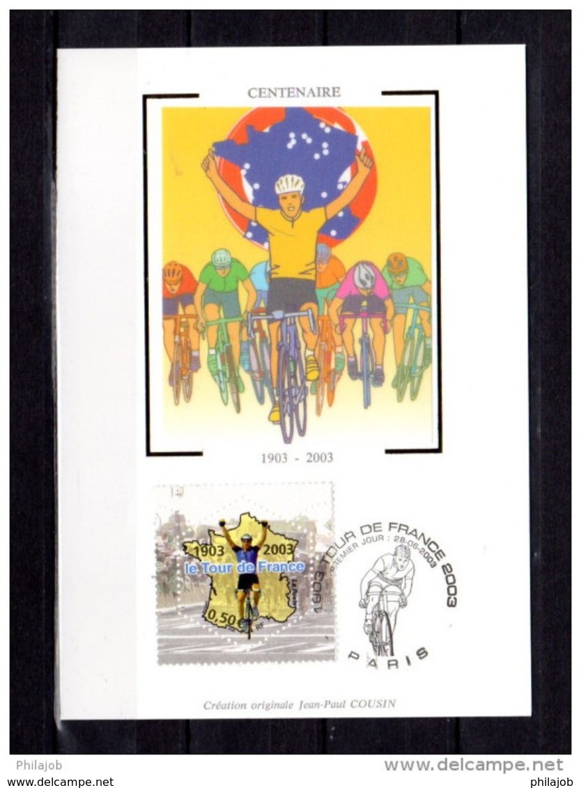 FRANCE 2003 : Carte Maximum En Soie N° YT 3583 " 100 ANS DU TOUR DE FRANCE " En Parfait état. CM - Ciclismo