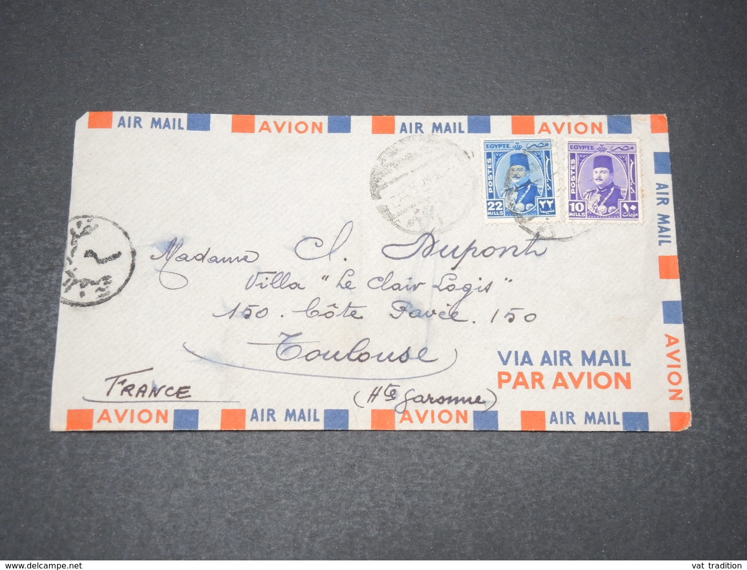 EGYPTE - Enveloppe Pour La France - L 15405 - Lettres & Documents