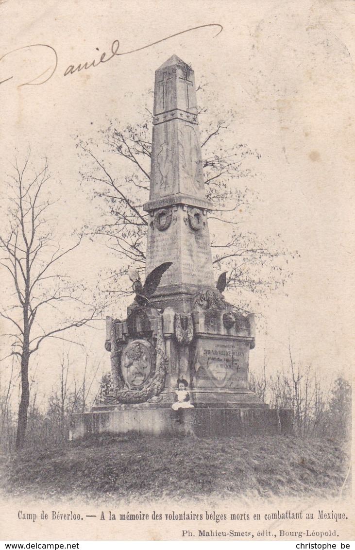 Camp De Beverloo, A La Mémoire Des Volontaires Belges Morts En Combattant En Mexique (pk45226) - Leopoldsburg (Kamp Van Beverloo)