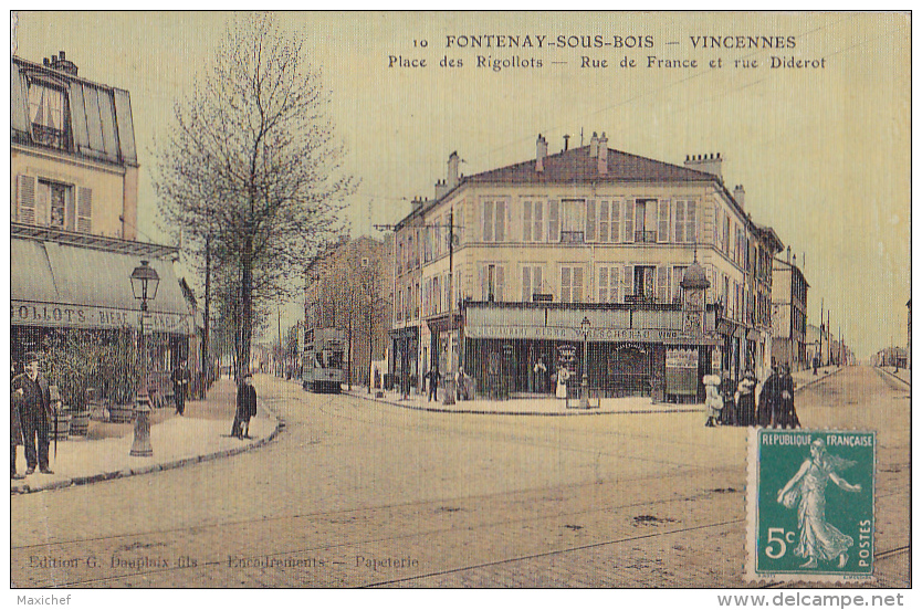 Fontenay Sous Bois - Vincennes - Place Des Rigollots - Rue De France Et Rue Diderot (animation, Tramway, Urinoirs) - Fontenay Sous Bois