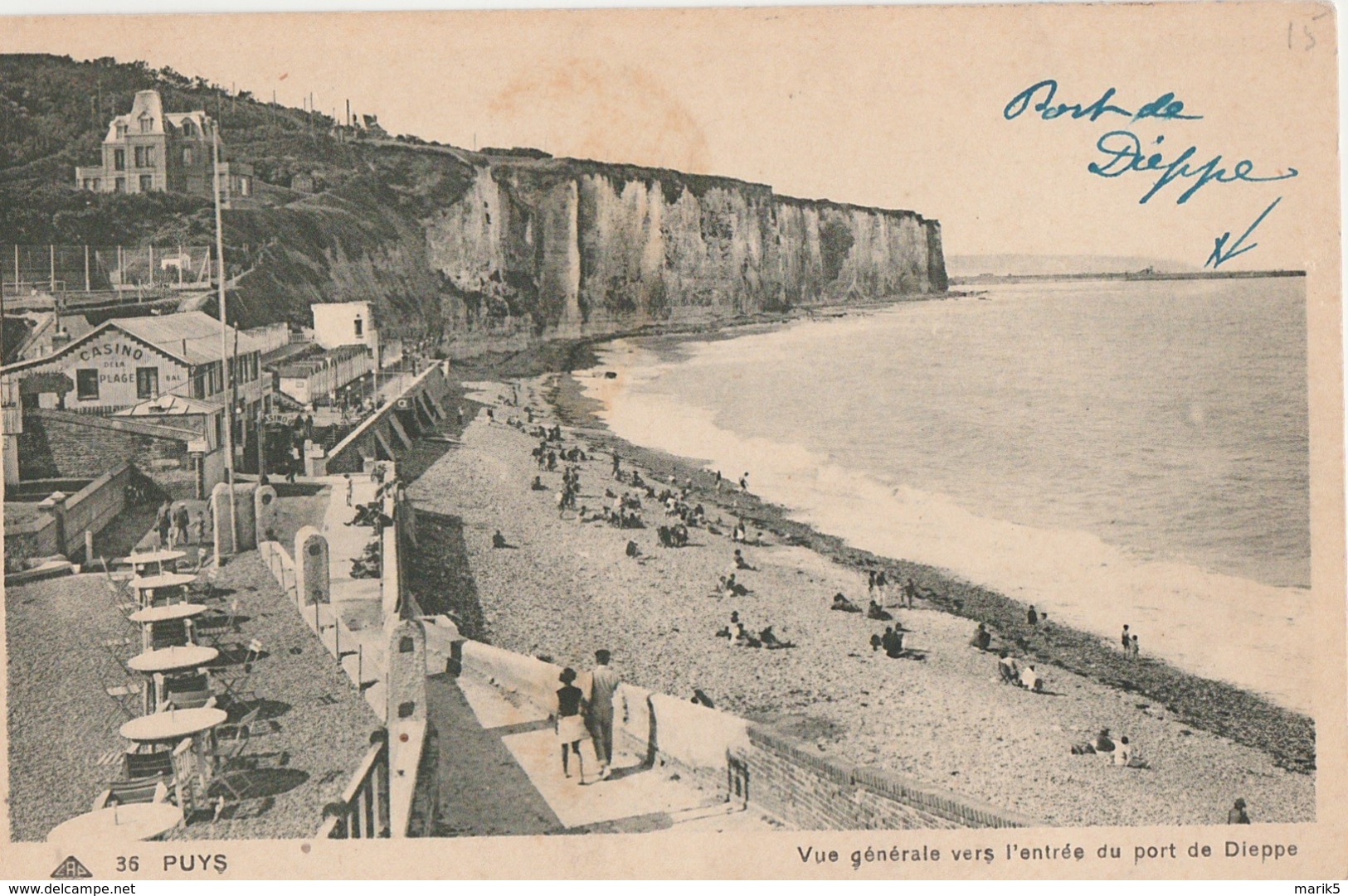 PUYS Vue Gle Vers L'entrée Du Port De DIEPPE - Autres & Non Classés