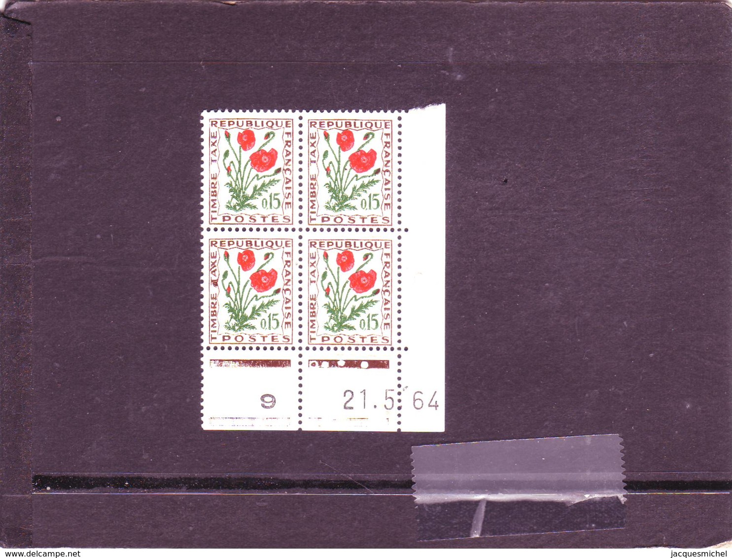 TIMBRE TAXE N° 97 - 0,15F COQUELICOT - A De A+B - 1° Du 15.5.64 Au 27.5.64 - 21.5.1964 - - Postage Due