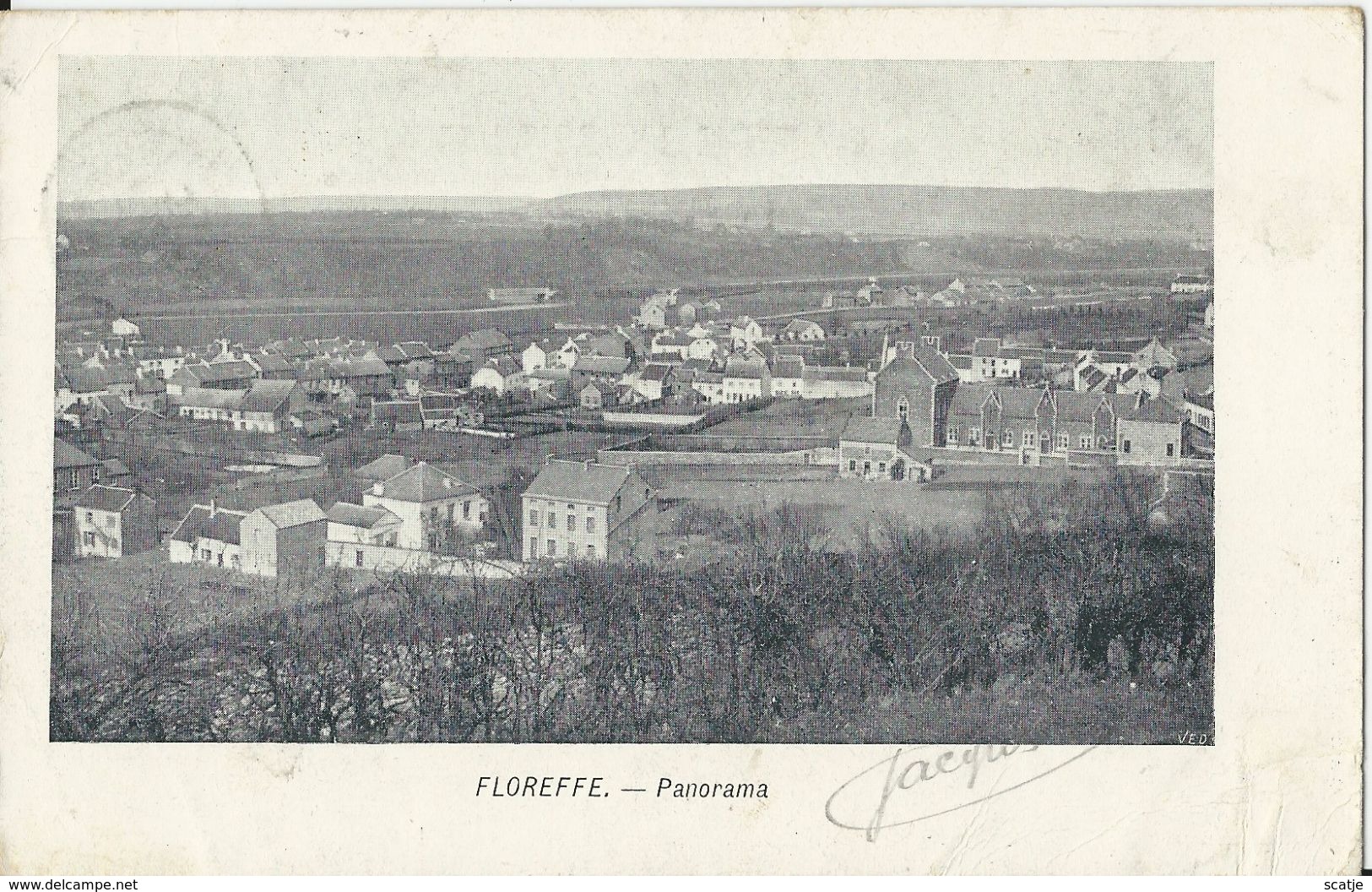 Floreffe   -   Panorama   -   1904  (hoek Gekreukt) - Floreffe