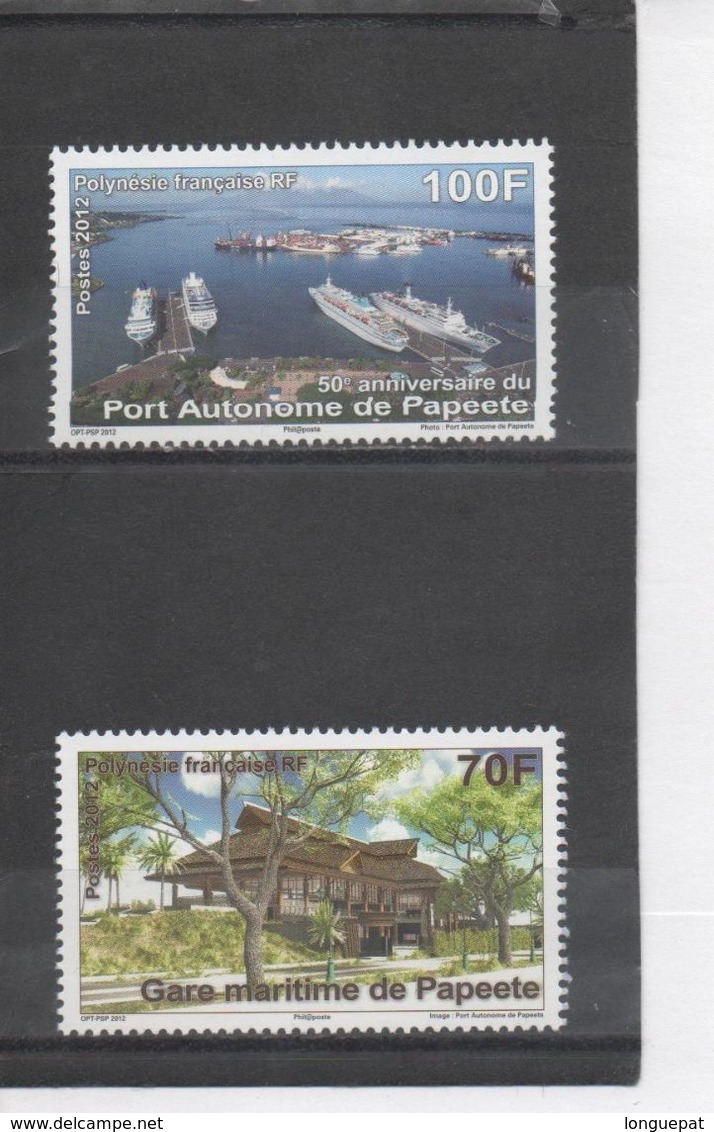 POLYNESIE Frse - Port Autonome De Papetee : Gare Maritime, Bateaux Au Port - Infrastructure - - Unused Stamps