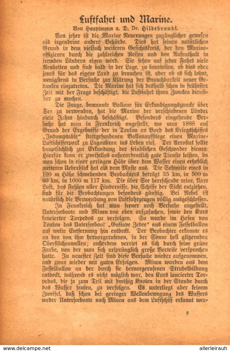 Luftfahrt Und Marine /Artikel,entnommen Aus Zeitschrift /Datum Unbekannt - Pacchi