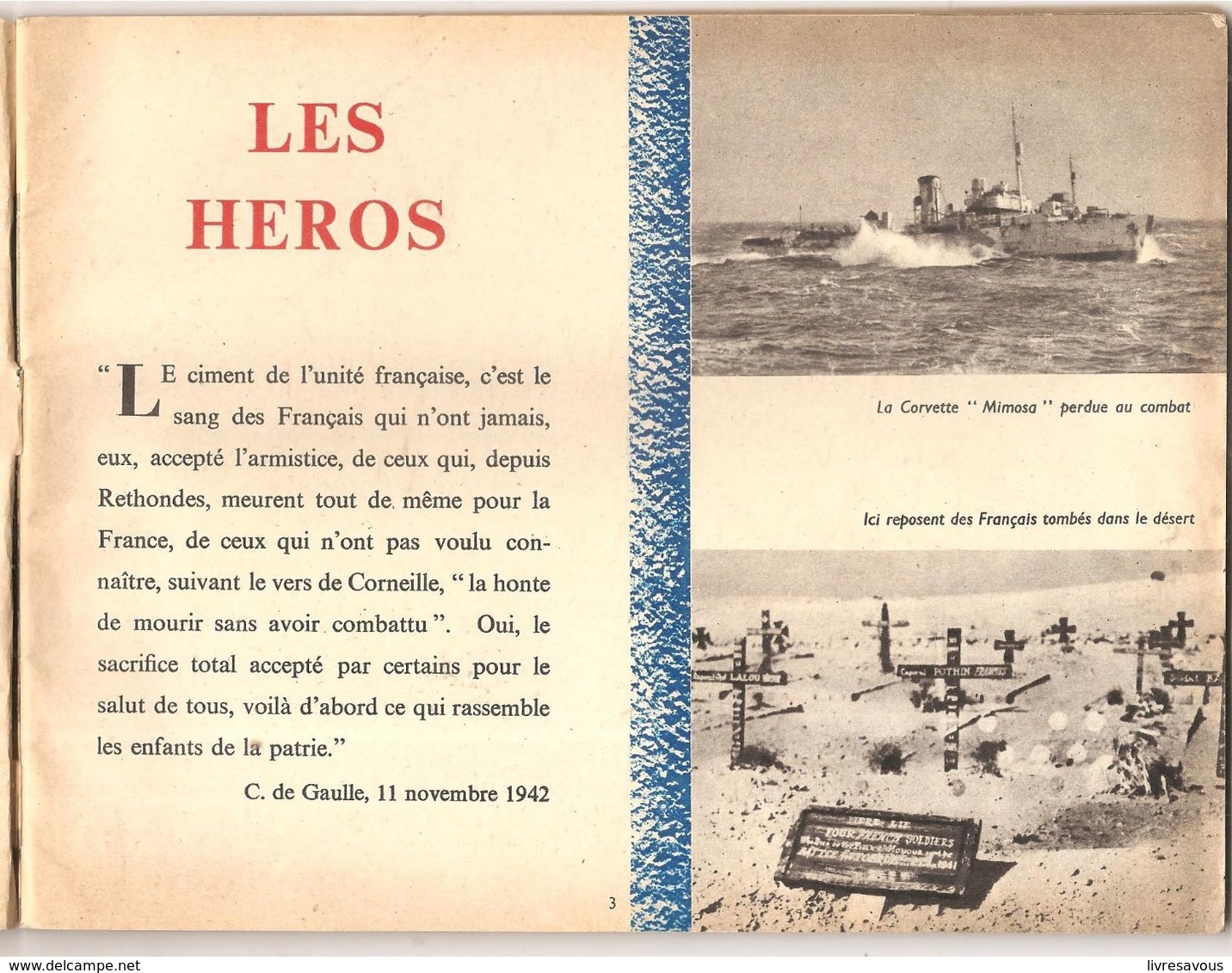 Militaria Au Service De La France 1940-1944 Ouvrage Agrafé De 62 Pages Non Daté 1945? - Français