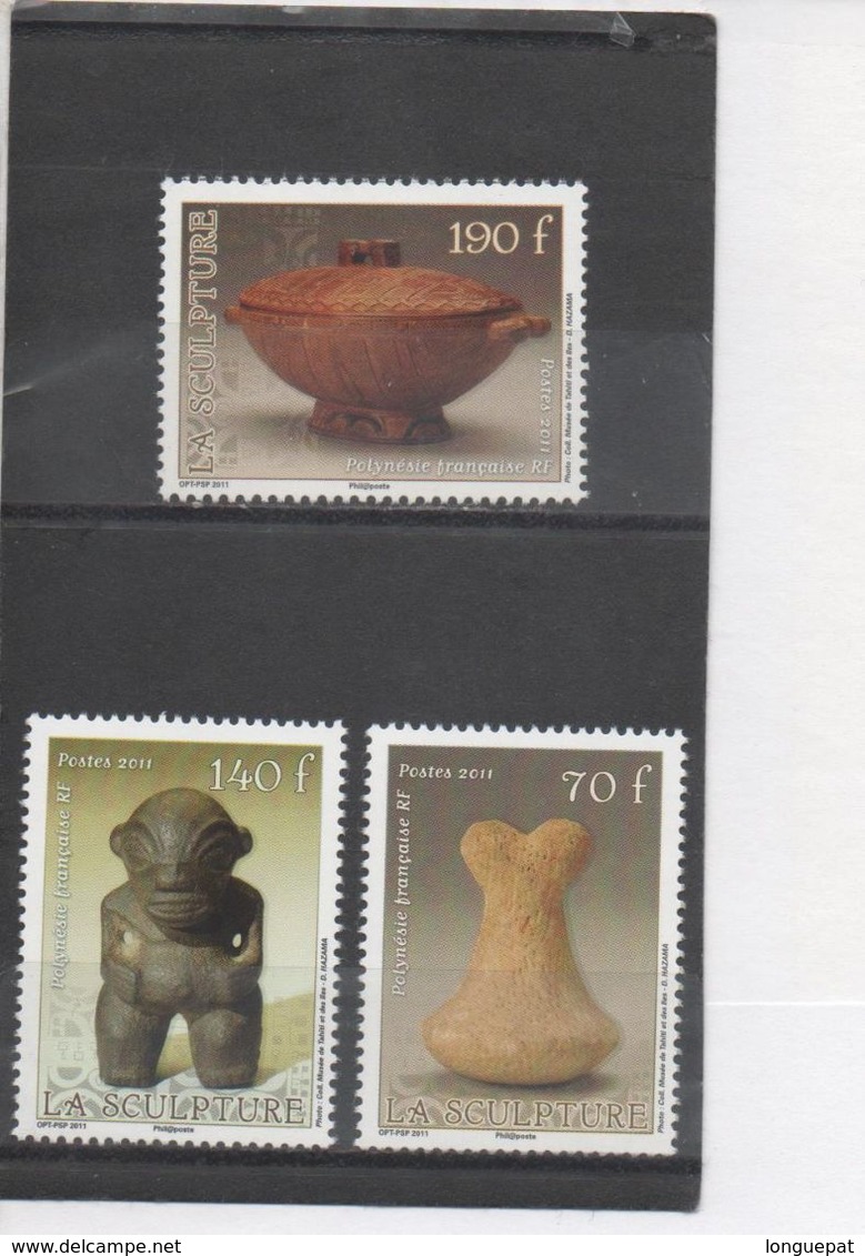POLYNESIE Frse - Art - Heiva - Sculptures : "Tu'i Poi" En Corail, Tiki, Figurine De Divinité, Récipient Aku Ipo - - Unused Stamps
