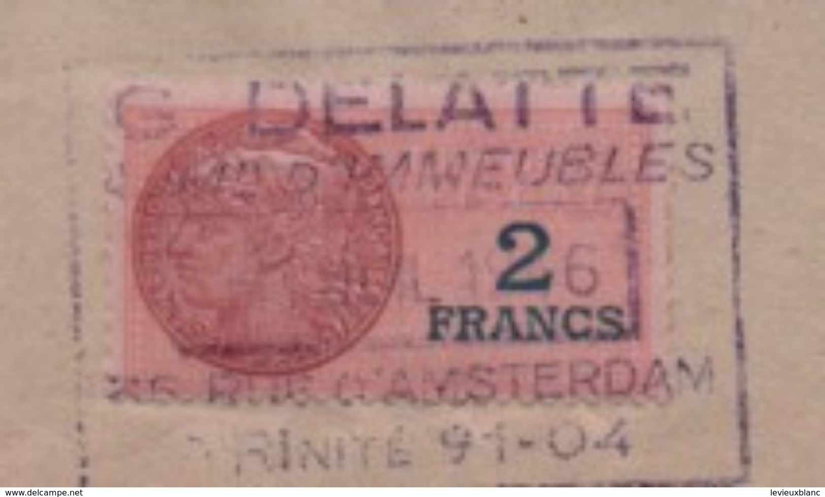 Quittance De Loyer /Reçu/Timbre Fiscal 2 Francs/ Boulogne-Billancourt/ 1946                       QUIT24 - Non Classés