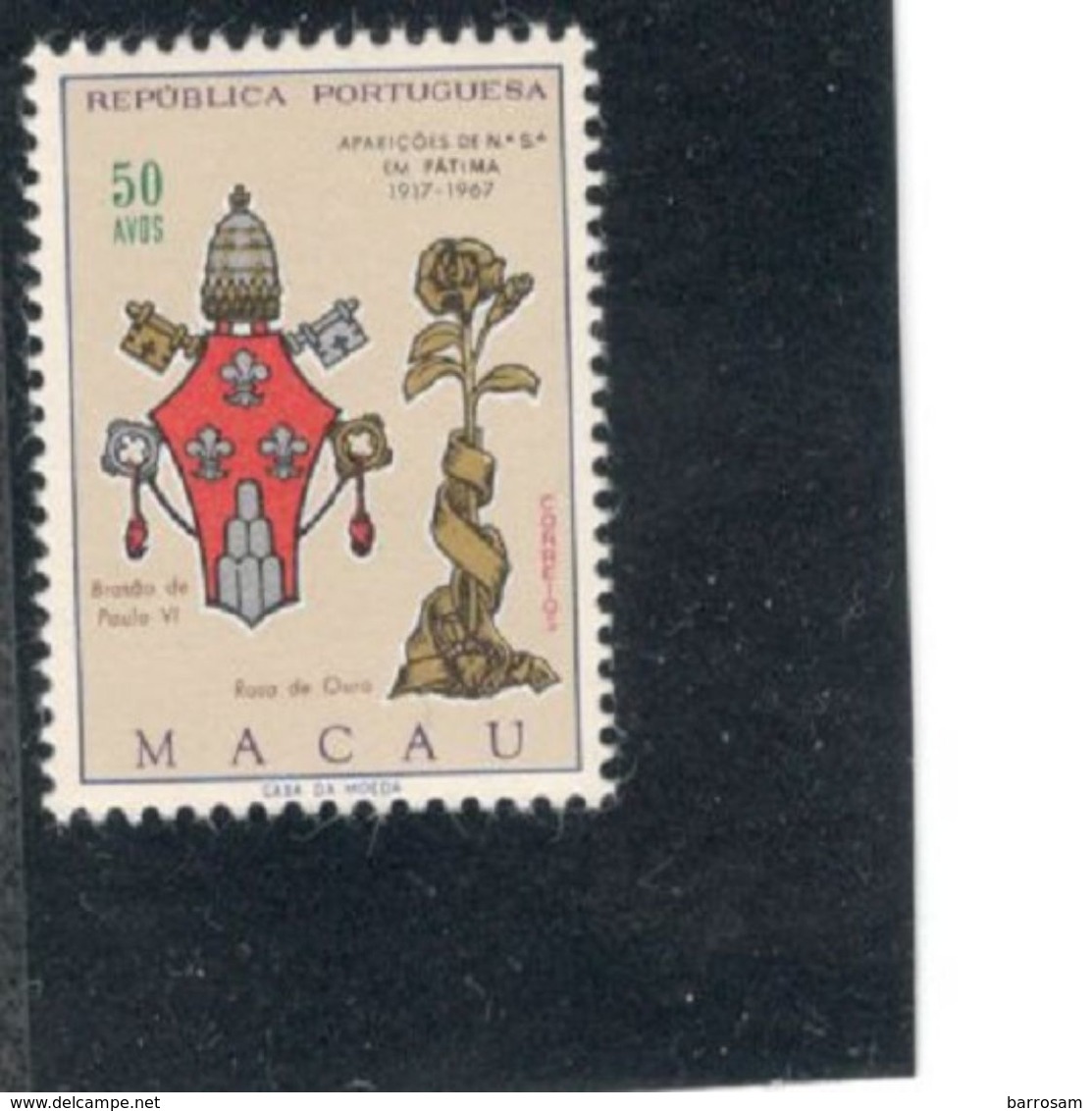 Macau1967:Michel442mnh** FATIMA - Unused Stamps