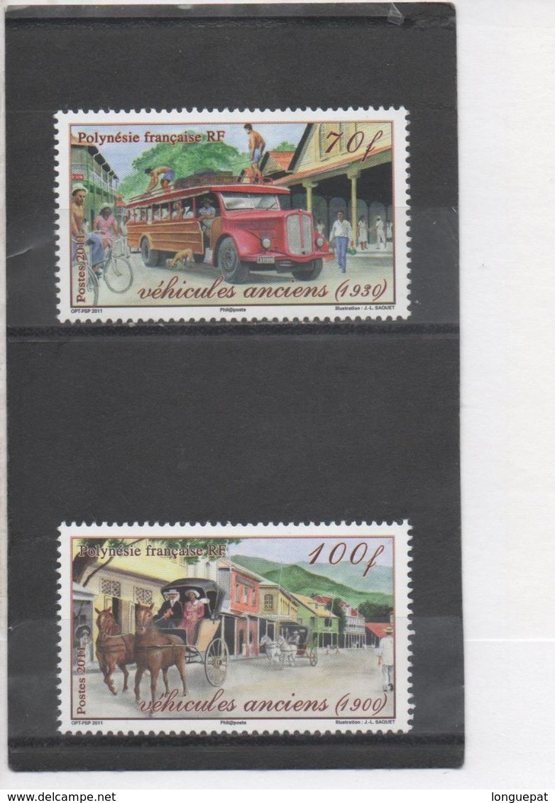 POLYNESIE Frse -Véhicules Anciens : "Truck" Autobus 1930, Cabriolet Tilbury 1900 - Unused Stamps