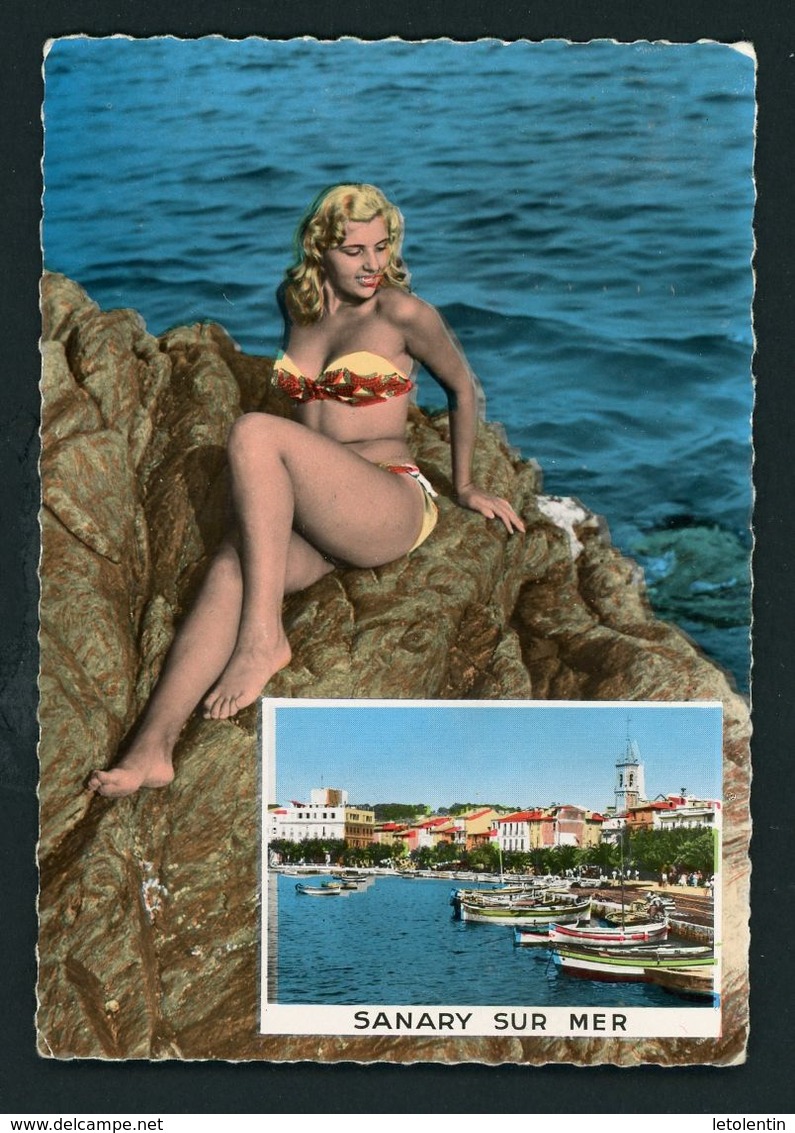 CPM:  PIN-UP - SOUVENIR DE SANARY-SUR-MER - - Pin-Ups