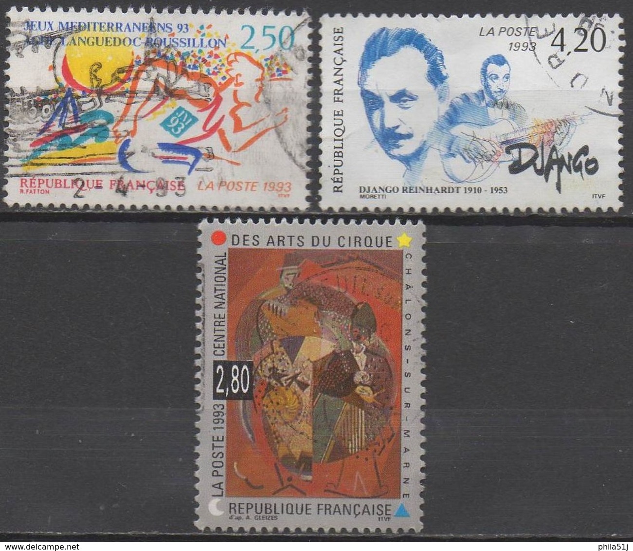 FRANCE  1993    N°2795/2810/2833__OBL VOIR SCAN - Gebraucht