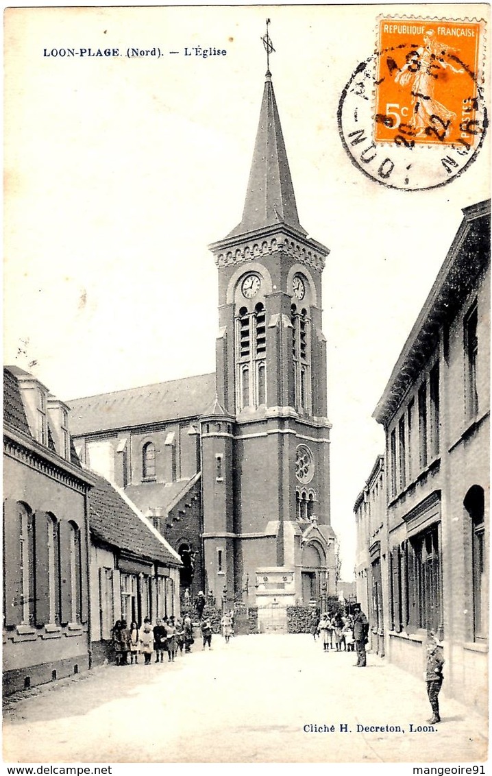 CPA 59 Loon-plage L'église - Autres & Non Classés