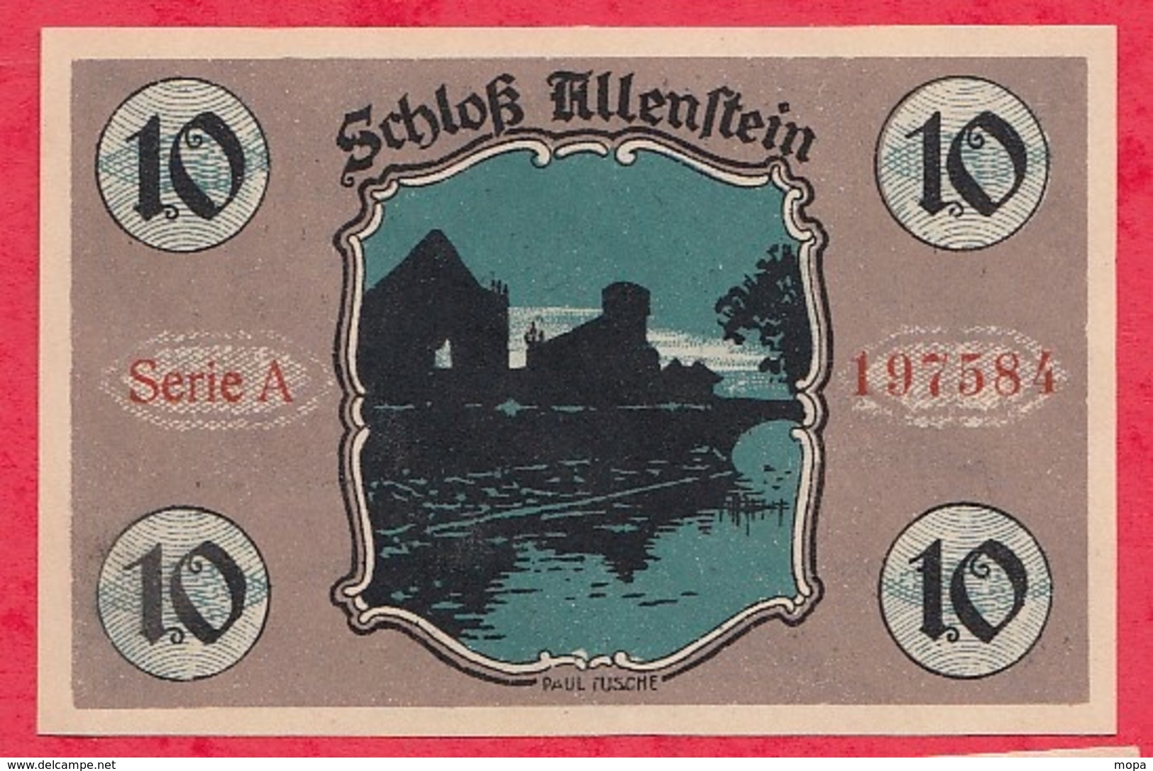 Allemagne 1 Notgeld 10 Pfenning  Stadt Allenstein UNC Lot N °462 - Collections