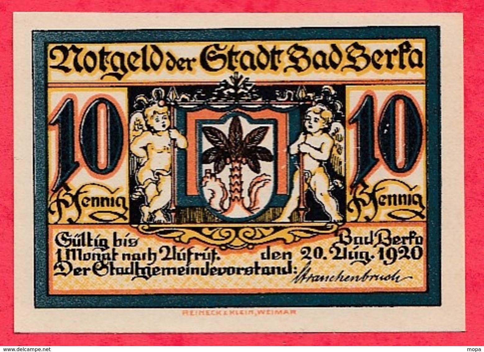 Allemagne 1 Notgeld 10 Pfenning  Stadt Badberfa UNC Lot N °468 - Verzamelingen